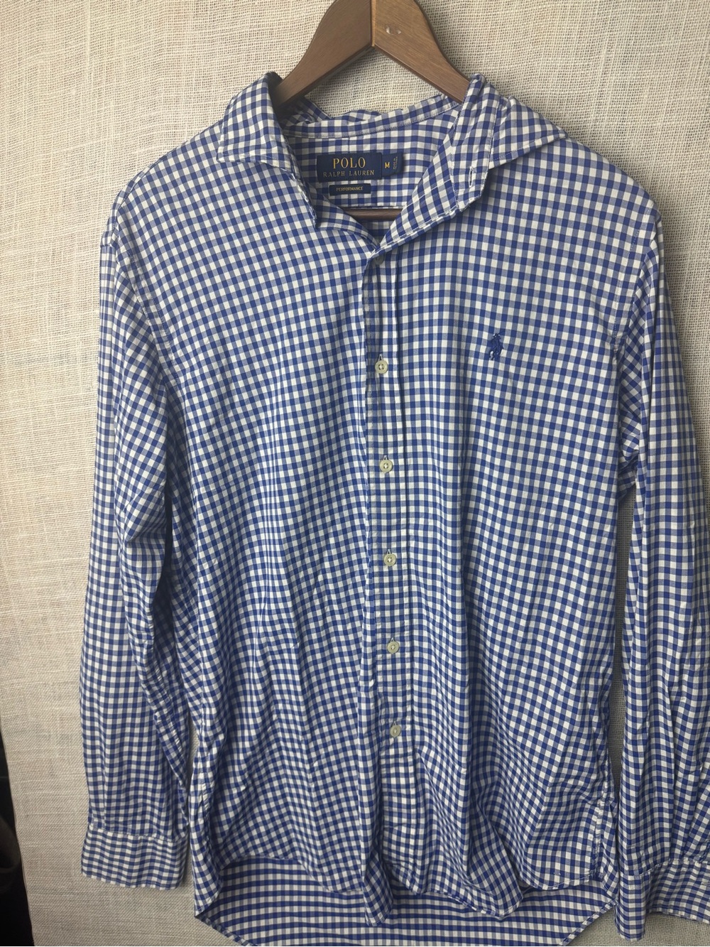 Polo by Ralph Lauren Royal Blue & White Gingham Button-Down Shirt